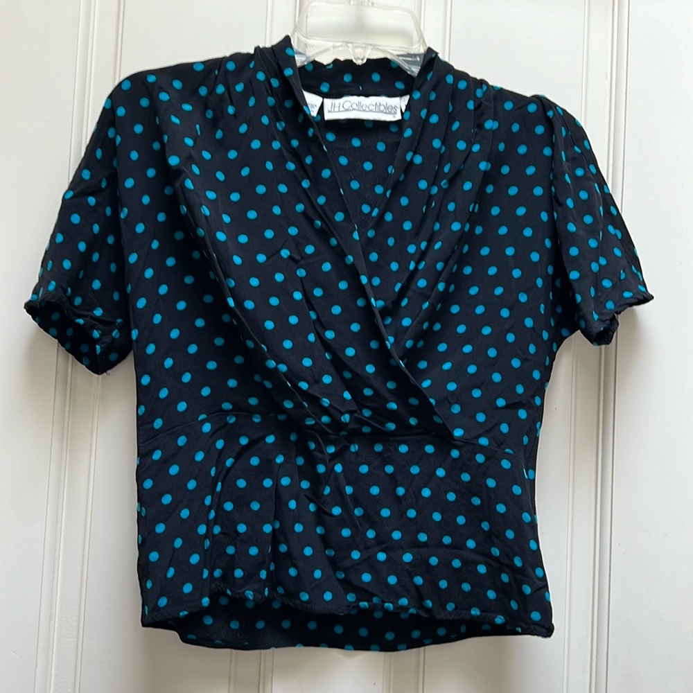 Polka Dot Blouse JH Collections Vintage